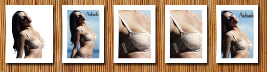 Aubade hollywood pin up cream and earl grey half cup bra