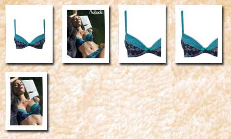 Aubade hollywood pin up diablo blue plunge bra