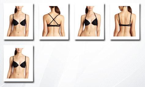 Natori women's sheer convertible ultra light contour plunge bra,black,