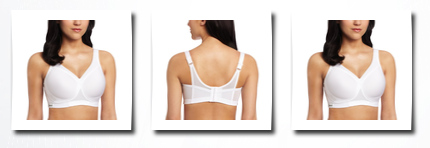 Glamorise women's full-figure sports bra, white,