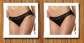 ExOfficio women's give and go lacy lu low rise bikini,black,