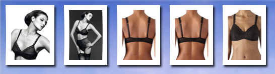 Aubade retro sculpt black triangle bra