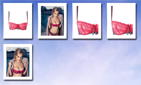 Aubade idylle parisienne fraisier half cup bra