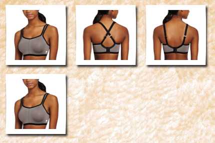 Natori women's power yogi contour convertible sport bra, grey/glack,