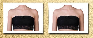 Sweet Intimates sexy lace edge tube top bandeau bra by black