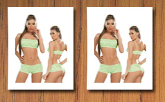 Zoogster Lingerie sexy hot green lace tank crop top bra and panties set