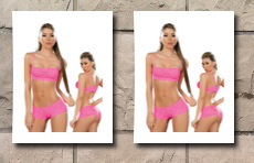 Zoogster Lingerie sexy hot pink lace tank crop top bra and panties set